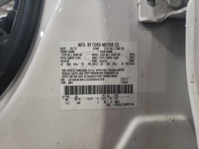 Photo 10 from auction – 2013 FORD EDGE LIMIT with VIN 2FMDK4KC5DBB04378