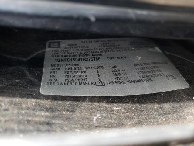 Photo 10 from auction – 2007 CHEVROLET SUBURBAN C with VIN 1GNFC16047R275785