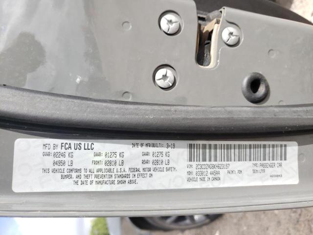 Photo 10 from auction – 2019 DODGE CHALLENGER with VIN 2C3CDZAG6KH623157