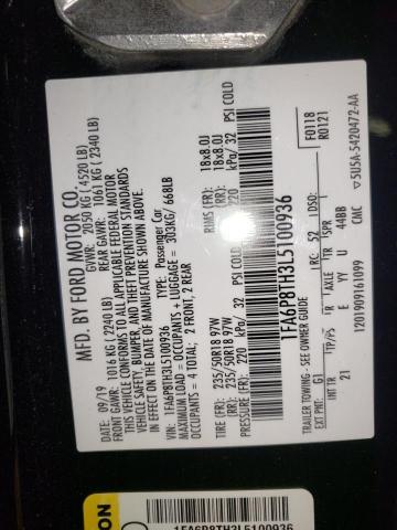 Photo 10 from auction – 2020 FORD MUSTANG with VIN 1FA6P8TH3L5100936