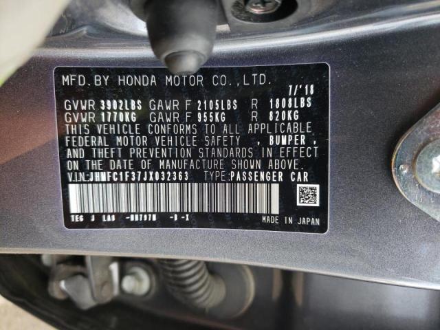 Photo 10 from auction – 2018 HONDA CIVIC EX with VIN JHMFC1F37JX032363