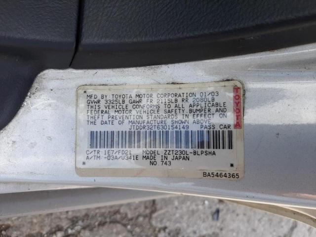 Photo 10 from auction – 2003 TOYOTA CELICA GT with VIN JTDDR32T630154149