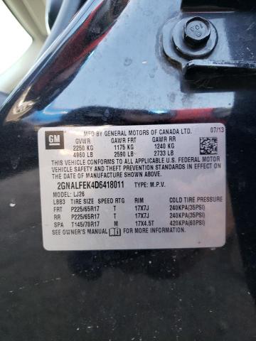 Photo 10 from auction – 2013 CHEVROLET EQUINOX LT with VIN 2GNALFEK4D6418011