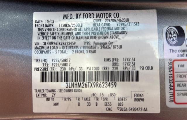 Photo 10 from auction – 2009 LINCOLN MKZ with VIN 3LNHM26TX9R623459