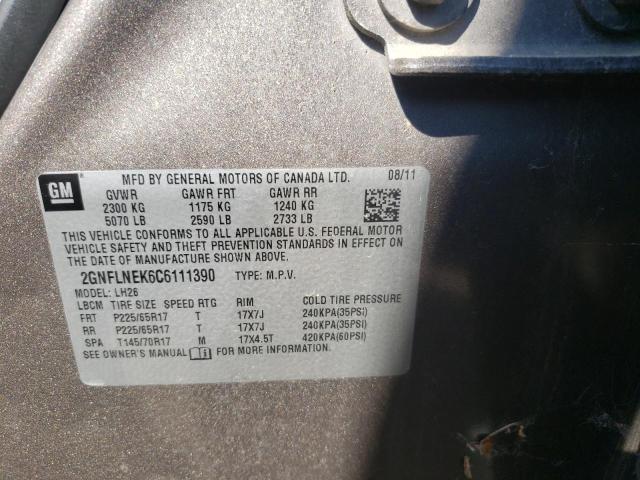Photo 10 from auction – 2012 CHEVROLET EQUINOX LT with VIN 2GNFLNEK6C6111390