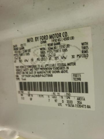 Photo 10 from auction – 2011 FORD RANGER with VIN 1FTKR1AD6BPA37568