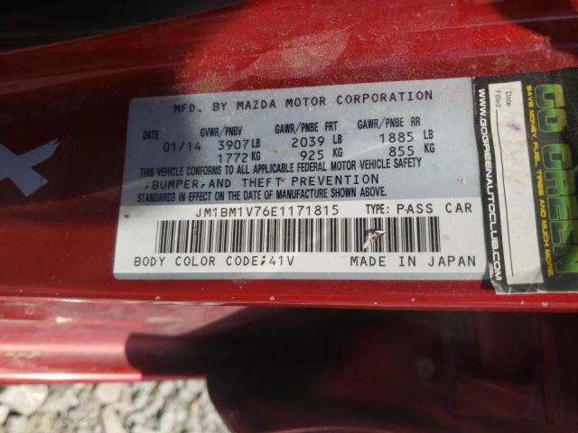 Photo 10 from auction – 2014 MAZDA 3 TOURING with VIN JM1BM1V76E1171815
