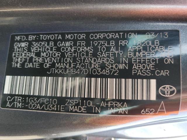 Photo 10 from auction – 2013 TOYOTA SCION XD with VIN JTKKUPB47D1034872