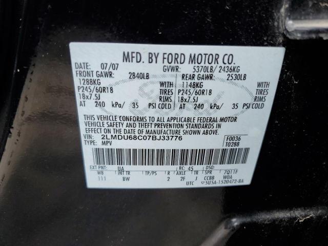 Photo 10 from auction – 2007 LINCOLN MKX with VIN 2LMDU68C07BJ33776