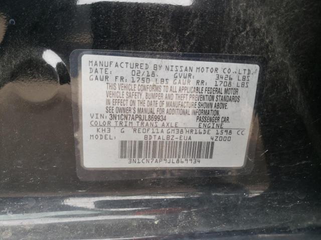 Photo 10 from auction – 2018 NISSAN VERSA S with VIN 3N1CN7AP9JL869934