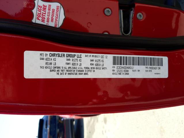 Photo 10 from auction – 2013 DODGE CHARGER SX with VIN 2C3CDXHG5DH605312
