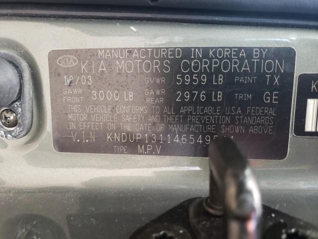 Photo 10 from auction – 2004 KIA SEDONA EX with VIN KNDUP131146549541