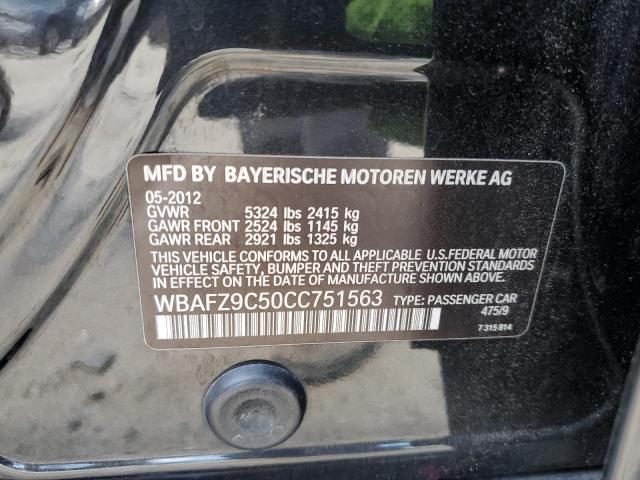 Photo 10 from auction – 2012 BMW 535 I with VIN WBAFZ9C50CC751563