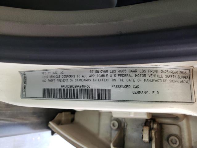 Photo 10 from auction – 1998 AUDI A4 2.8 AVA with VIN WAUGD28D2WA246456