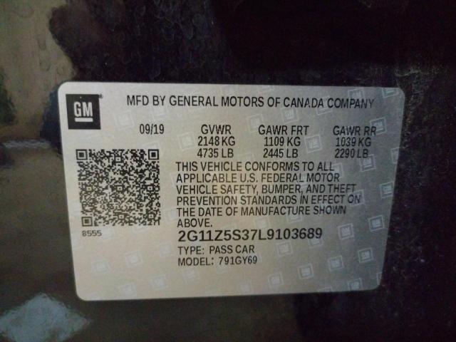 Photo 10 from auction – 2020 CHEVROLET IMPALA LT with VIN 2G11Z5S37L9103689