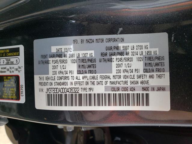 Photo 10 from auction – 2013 MAZDA CX-9 GRAND with VIN JM3TB3DA0D0406322