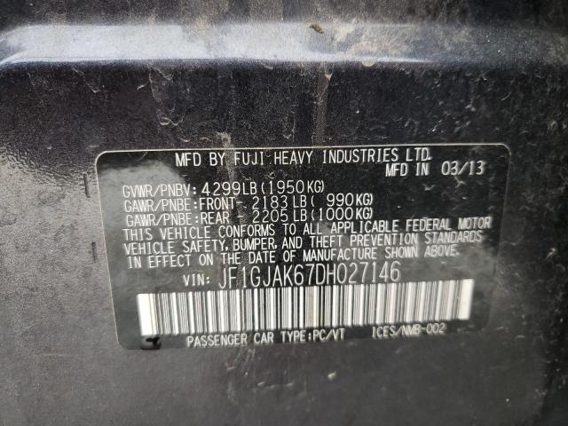 Photo 10 from auction – 2013 SUBARU IMPREZA LI with VIN JF1GJAK67DH027146