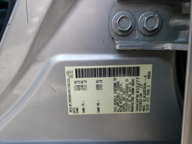 Photo 10 from auction – 2011 NISSAN MAXIMA S with VIN 1N4AA5AP7BC855277