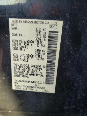 Photo 10 from auction – 2011 NISSAN ARMADA PLA with VIN 5N1AA0NEXBN600113