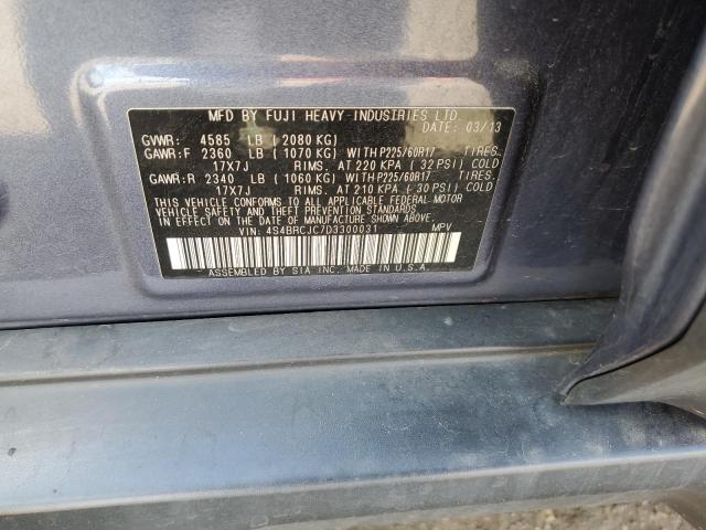 Photo 10 from auction – 2013 SUBARU OUTBACK 2. with VIN 4S4BRCJC7D3300031