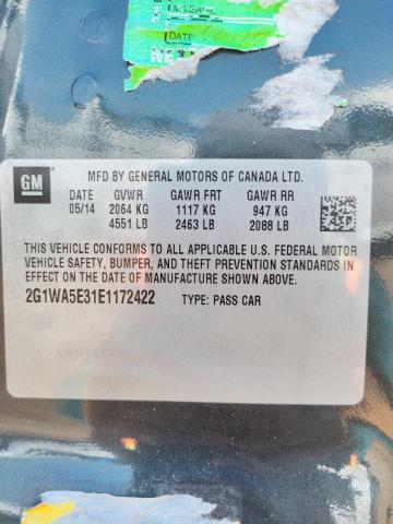 Photo 10 from auction – 2014 CHEVROLET IMPALA LIM with VIN 2G1WA5E31E1172422