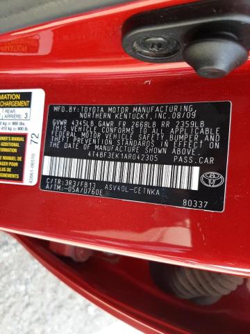 Photo 10 from auction – 2010 TOYOTA CAMRY BASE with VIN 4T4BF3EK1AR042305
