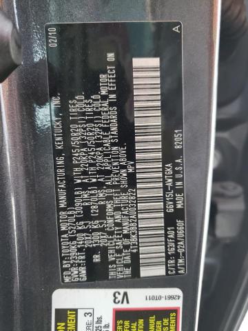 Photo 10 from auction – 2010 TOYOTA VENZA with VIN 4T3BK3BB2AU032822
