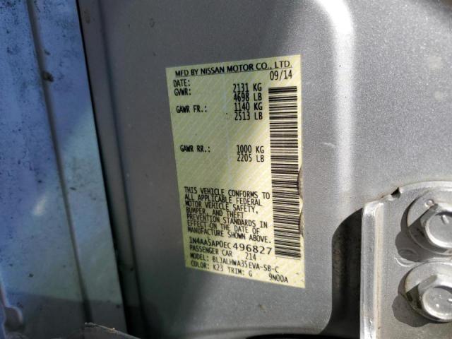 Photo 10 from auction – 2014 NISSAN MAXIMA S with VIN 1N4AA5AP0EC496827