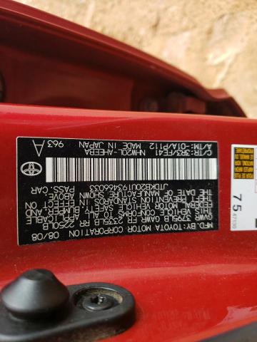 Photo 10 from auction – 2009 TOYOTA PRIUS with VIN JTDKB20U193466033