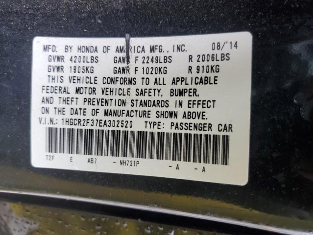 Photo 10 from auction – 2014 HONDA ACCORD LX with VIN 1HGCR2F37EA302520
