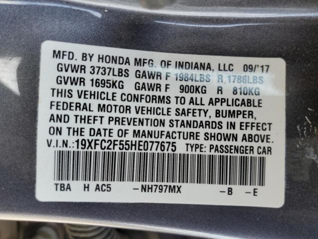 Photo 10 from auction – 2017 HONDA CIVIC LX with VIN 19XFC2F55HE077675