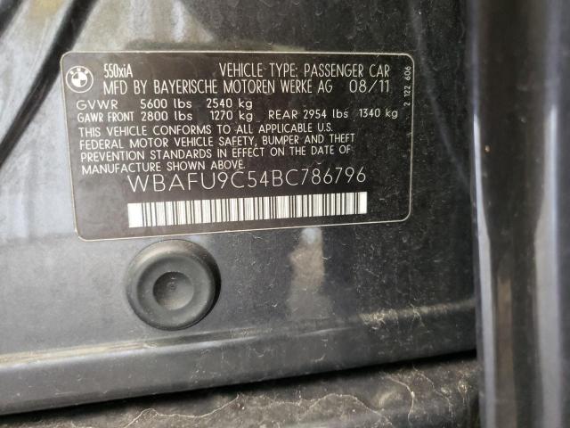 Foto 10 de la subasta – 2011 BMW 550 XI con VIN WBAFU9C54BC786796