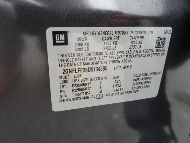 Photo 10 from auction – 2013 CHEVROLET EQUINOX LT with VIN 2GNFLFE35D6134580