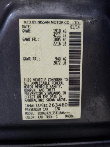 Photo 10 from auction – 2014 NISSAN ALTIMA 2.5 with VIN 1N4AL3AP3EC263460