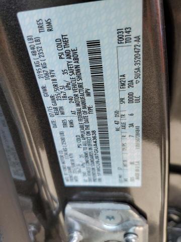 Photo 10 from auction – 2016 FORD ESCAPE TIT with VIN 1FMCU9J97GUA43638