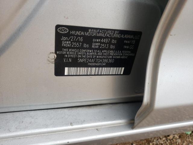 Photo 10 from auction – 2016 HYUNDAI SONATA SE with VIN 5NPE24AF7GH386360