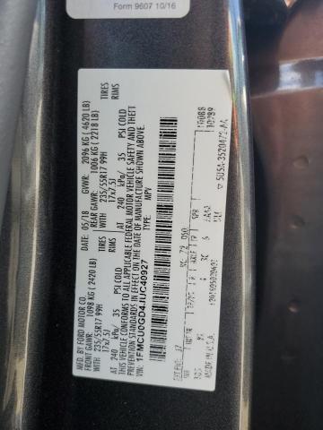 Photo 10 from auction – 2018 FORD ESCAPE SE with VIN 1FMCU0GD4JUC40927