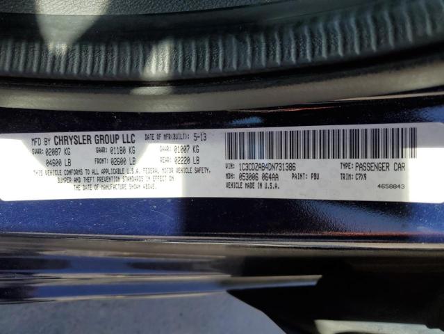 Photo 10 from auction – 2013 DODGE AVENGER SE with VIN 1C3CDZAB4DN731386