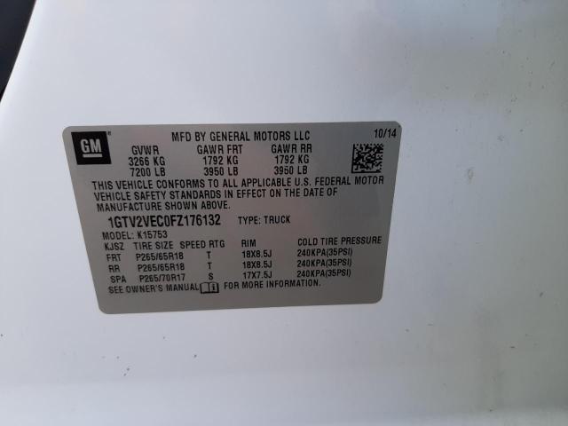 Photo 10 from auction – 2015 GMC SIERRA K15 with VIN 1GTV2VEC0FZ176132