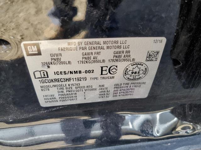 Photo 10 from auction – 2017 CHEVROLET SILVER1500 with VIN 1GCUKREC3HF119219