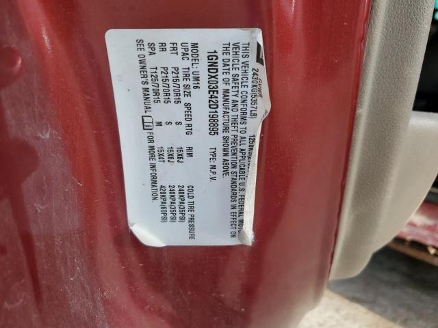 Photo 10 from auction – 2002 CHEVROLET VENTURE with VIN 1GNDX03E42D198895