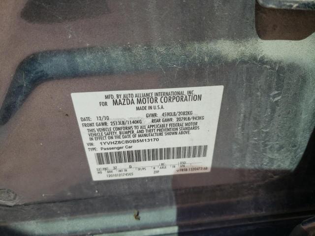 Photo 10 from auction – 2011 MAZDA 6 S with VIN 1YVHZ8CB0B5M13170
