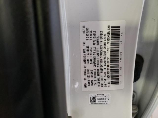Photo 10 from auction – 2016 HONDA ACCORD EXL with VIN 1HGCR2F89GA030261