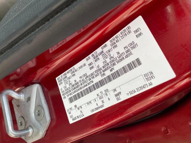 Photo 10 from auction – 2014 FORD ESCAPE SE with VIN 1FMCU0GX0EUA63079