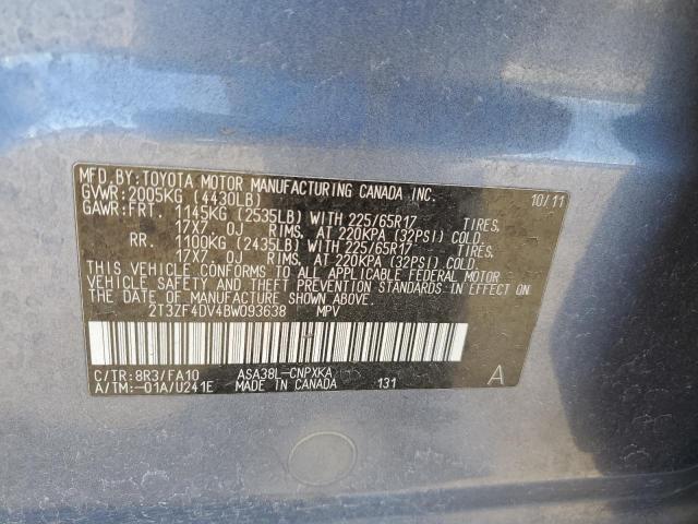 Photo 10 from auction – 2011 TOYOTA RAV4 with VIN 2T3ZF4DV4BW093638