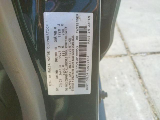 Photo 10 from auction – 2003 MAZDA PROTEGE DX with VIN JM1BJ225930199953