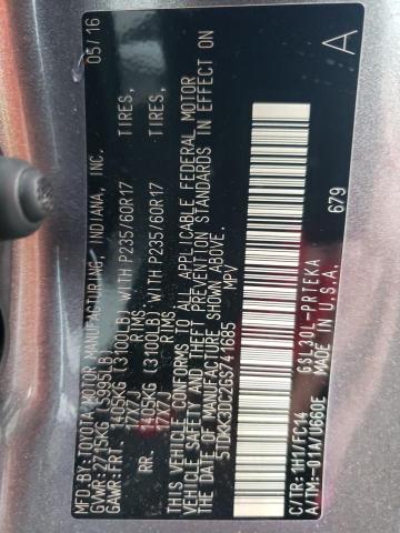 Photo 10 from auction – 2016 TOYOTA SIENNA LE with VIN 5TDKK3DC2GS741685
