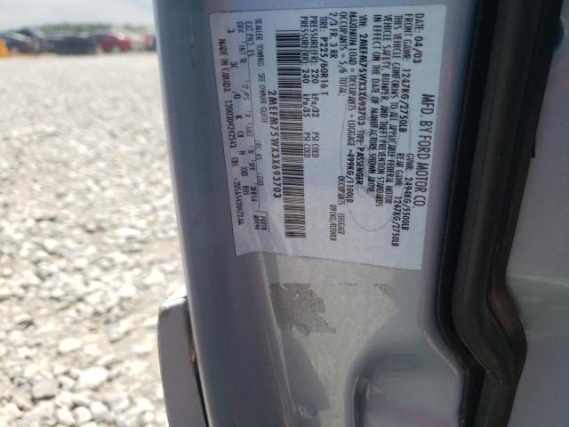 Photo 10 from auction – 2003 MERCURY GRAND MARQ with VIN 2MEFM75WX3X693703