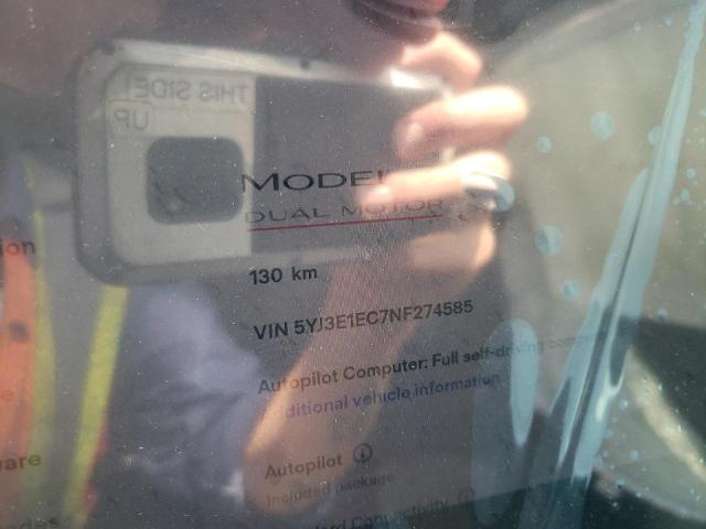 Photo 8 from auction – 2022 TESLA MODEL 3 with VIN 5YJ3E1EC7NF274585