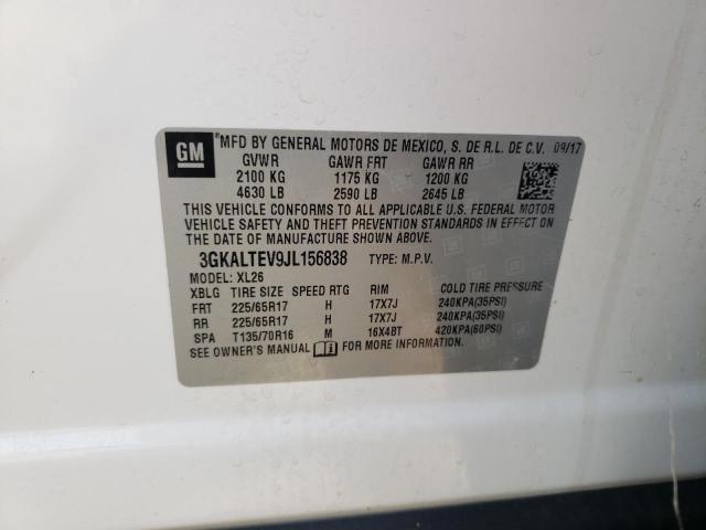 Photo 10 from auction – 2018 GMC TERRAIN SL with VIN 3GKALTEV9JL156838